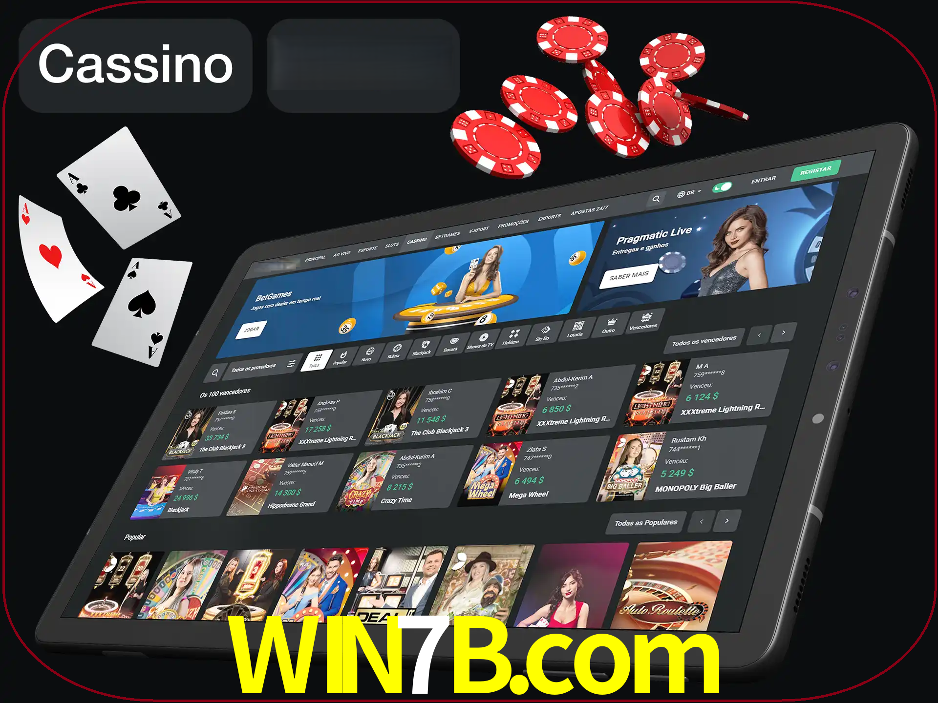 Jogue vários jogos de cassino em nosso cassino.