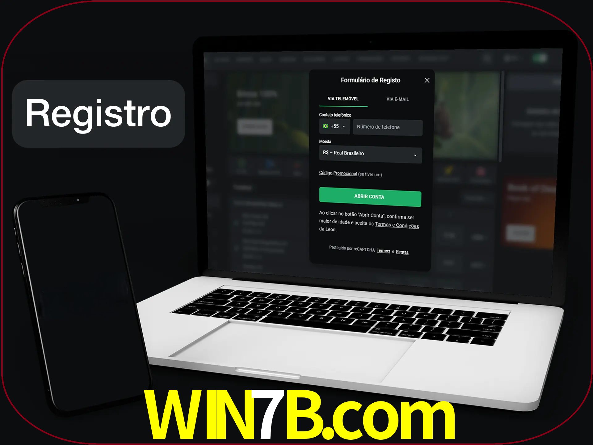 O registro na LeonBet é simples.